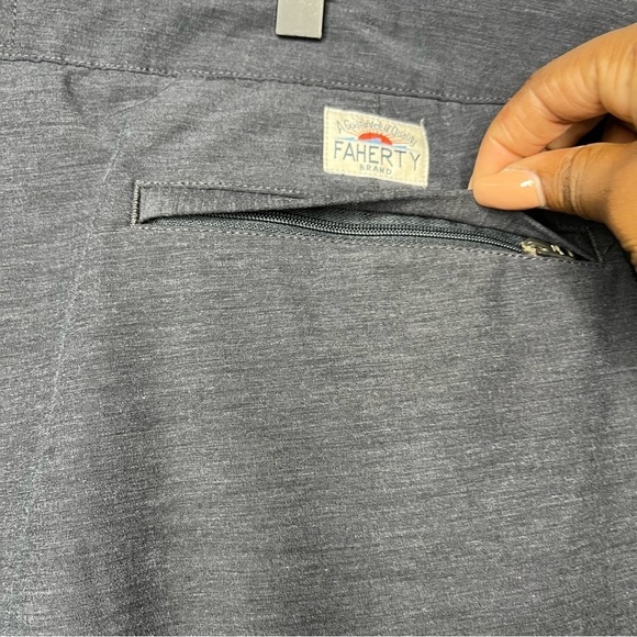 Faherty Men All Day Shorts 36" Charcoal Blue 8" Inseam Stretch Performance - Picture 10 of 13